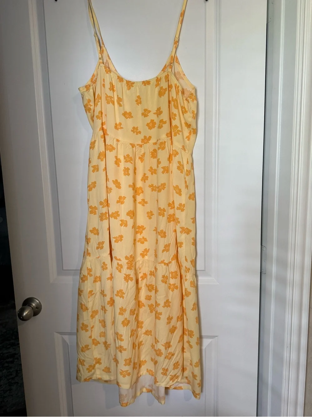 Hurley Yellow Floral Spaghetti-Strap Maxi Dress - Picture 4 of 5